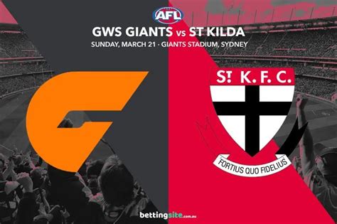 st kilda odds|St Kilda Saints vs GWS Giants Odds, Tips, Predictions and .